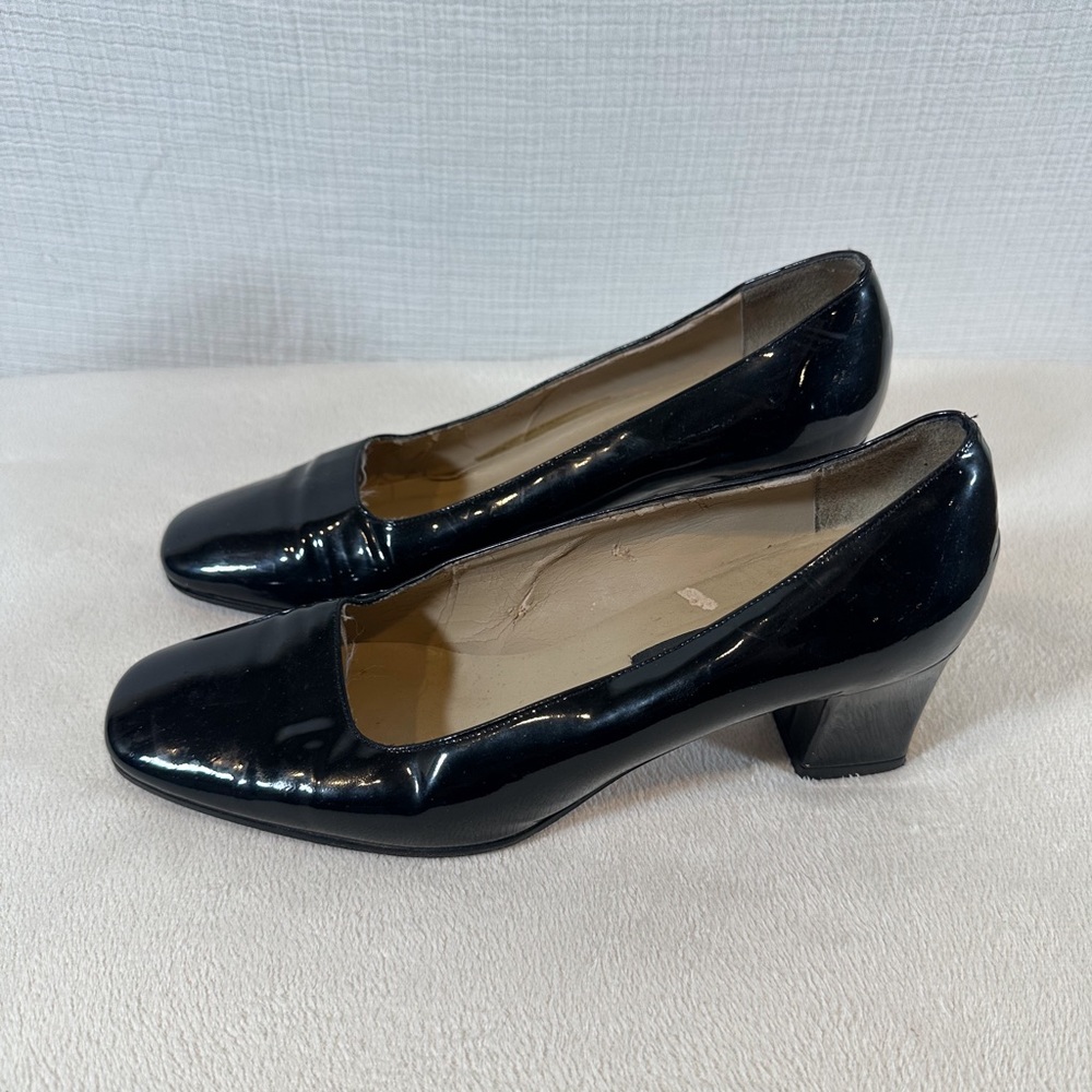 Sesto Meucci Vintage Black Heel Pump Women’s Size 6.5 Made In Italy